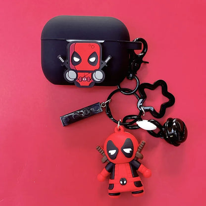 Marvel Deadpool AirPods 1 or 2 Case: Ultimate Case Protection with Keychain