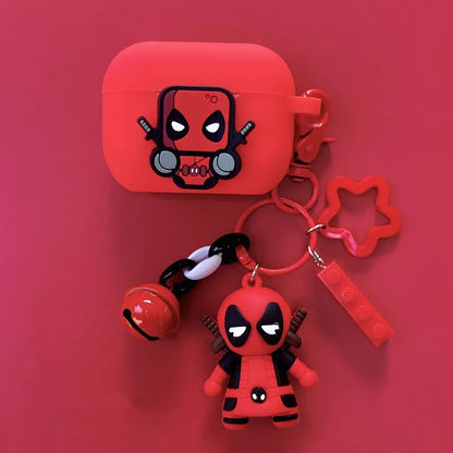 Marvel Deadpool AirPods 1 or 2 Case: Ultimate Case Protection with Keychain