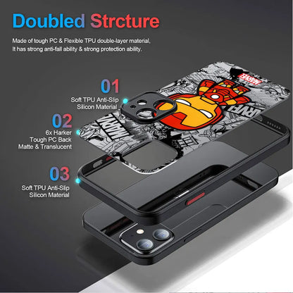 Marvel Case iPhone 15 Plus Pro Max Shockproof Cartoon Armor Case