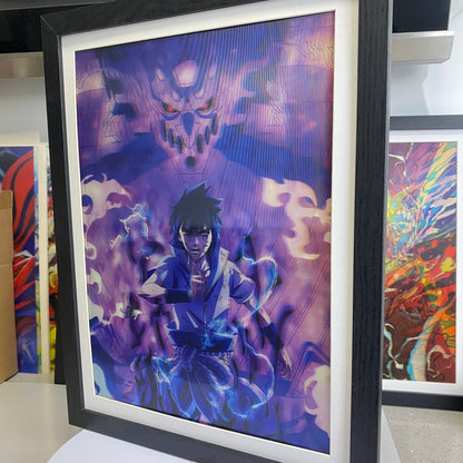 Naruto Uchiha Legends 3D Flip Poster – Sasuke & Itachi & Madara Wall Art