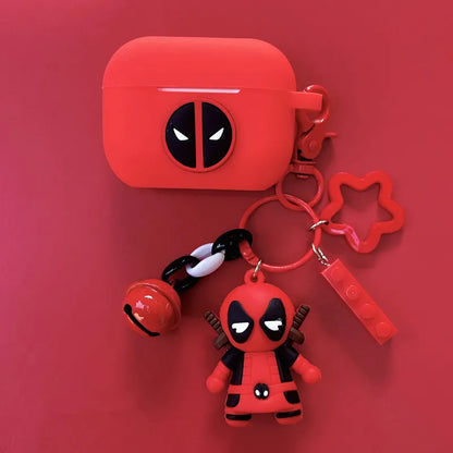 Marvel Deadpool AirPods 1 or 2 Case: Ultimate Case Protection with Keychain