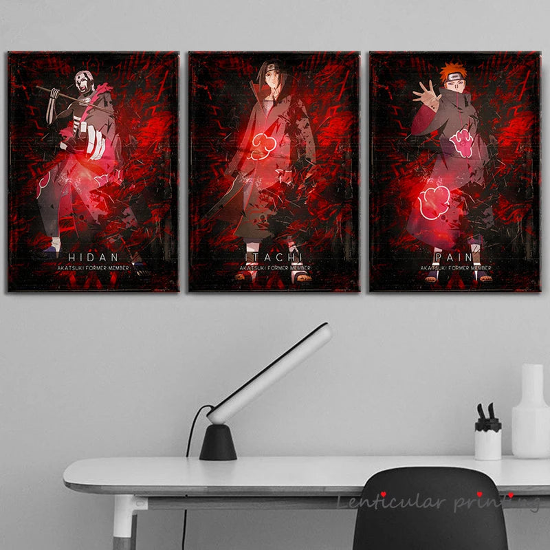 Akatsuki Shadows: Naruto HD Canvas Wall Art