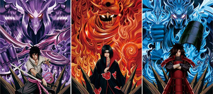 Naruto Uchiha Legends 3D Flip Poster – Sasuke & Itachi & Madara Wall Art