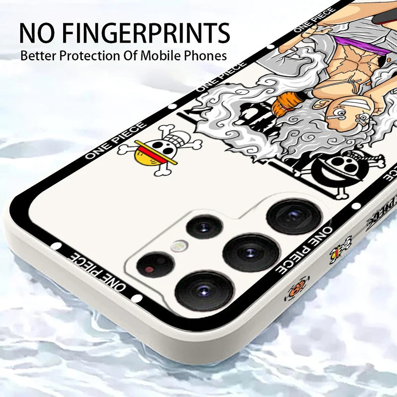 One Piece Luffy Gear 5 Liquid Rope Case for Samsung Galaxy S23 Ultra Plus