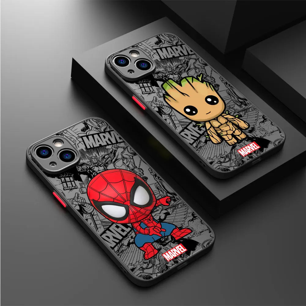 Marvel Case iPhone 14 Plus Pro Max Shockproof Cartoon Armor Case