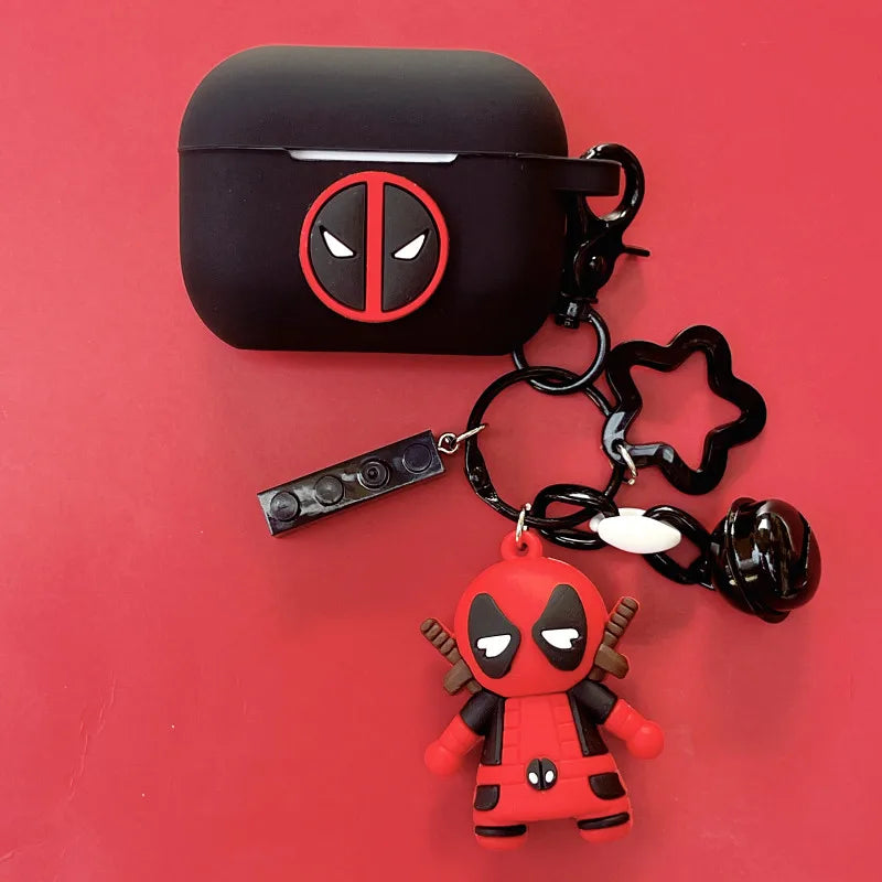 Marvel Deadpool AirPods 1 or 2 Case: Ultimate Case Protection with Keychain