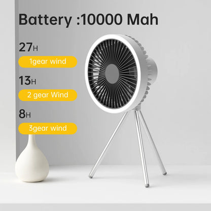 10000mAh Rechargeable Camping Fan