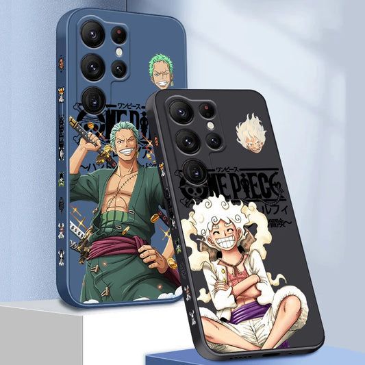 One Piece Luffy Gear 5/ Zoro Liquid Rope Case for Samsung Galaxy S24 Ultra Plus